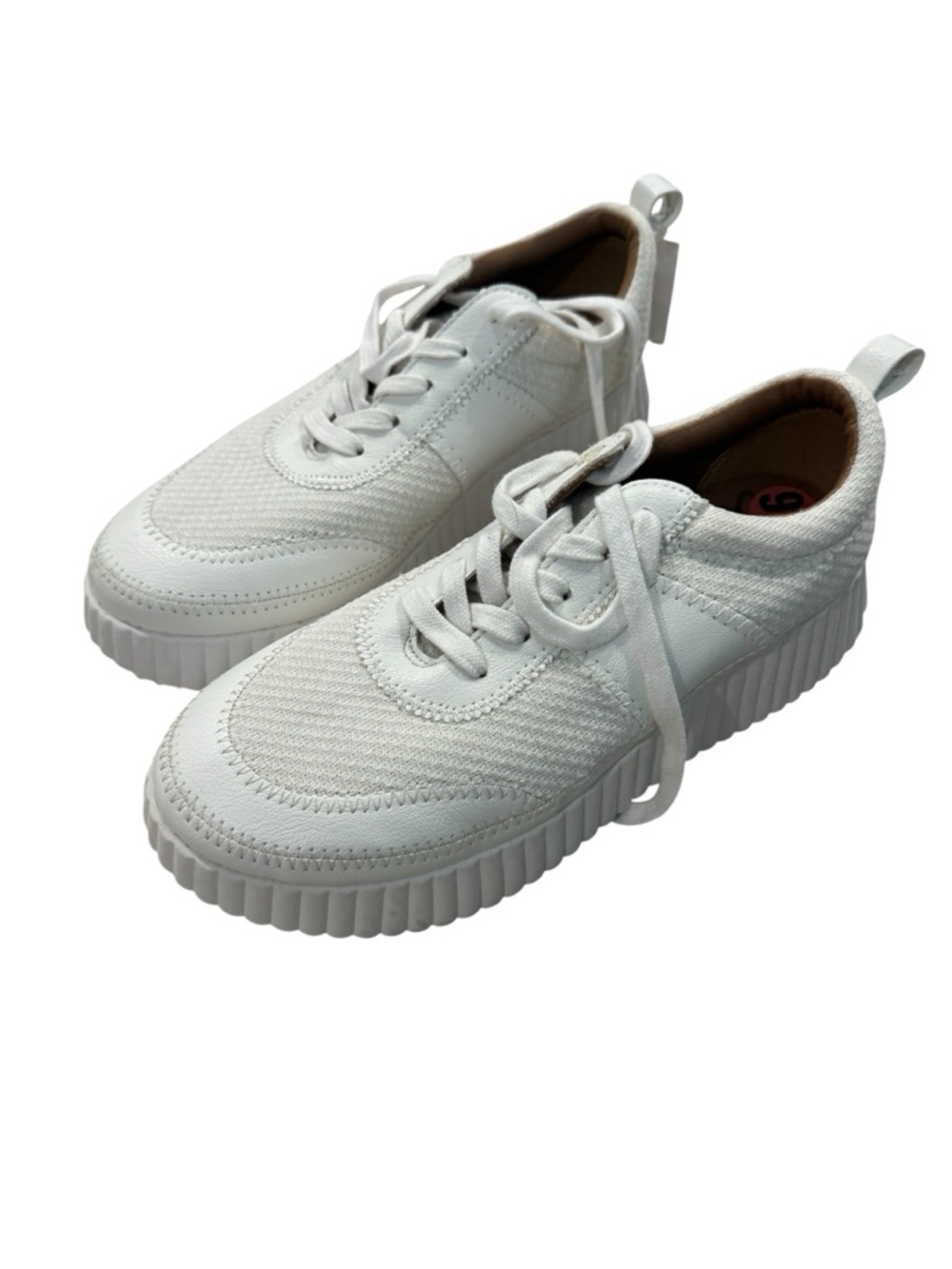 Women’s  White Platform Lace-Up Sneakers